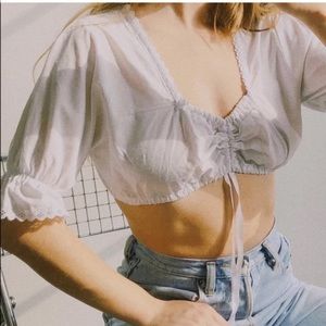Vintage Milkmaid Crop Top Blouse Similar to Rouje
